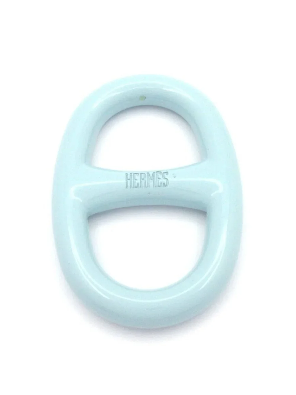 Hermes Scarf Ring Chaine D'ancre Light Blue
